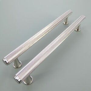Stainless Steel - Brass Knurled 7” Brass Pulls Knurled Cabinet Handles - NEW